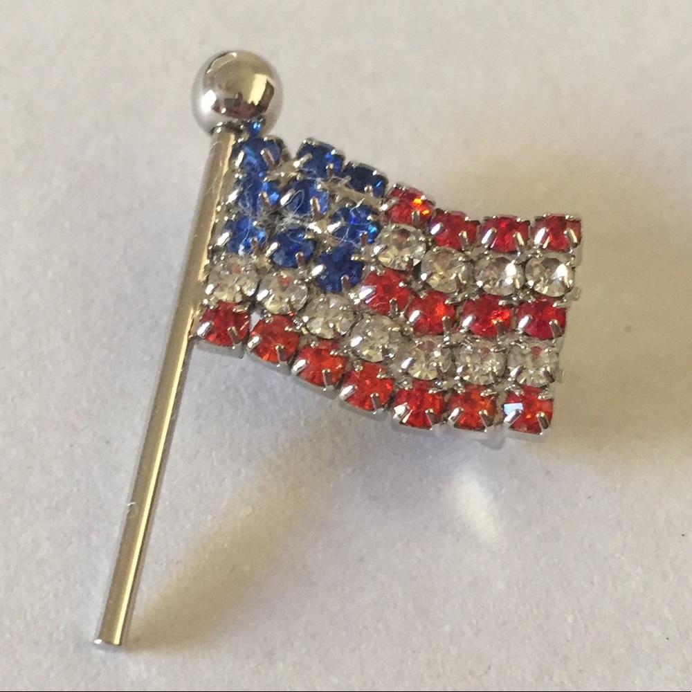 American Flag Brooch